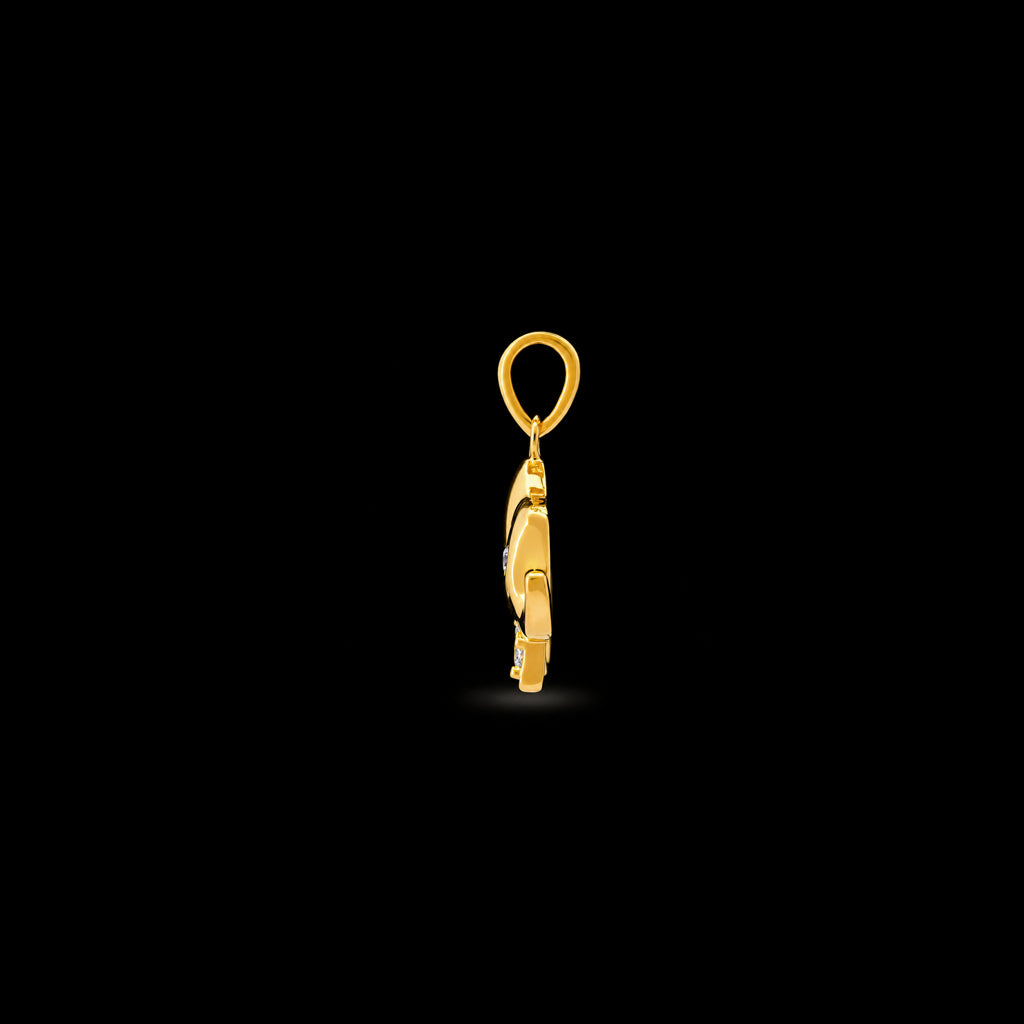 24CT Gold Layered Stone Pendant PSLT18W-021