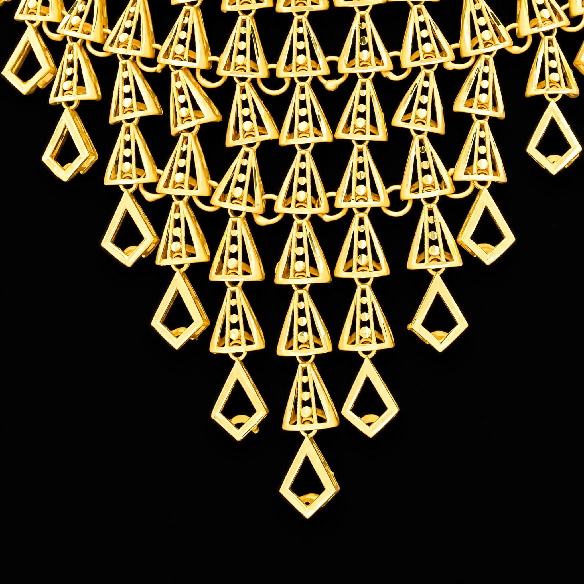 Golden Necklace Short with Golden Stud PGNS7-0301, PGHST87-061