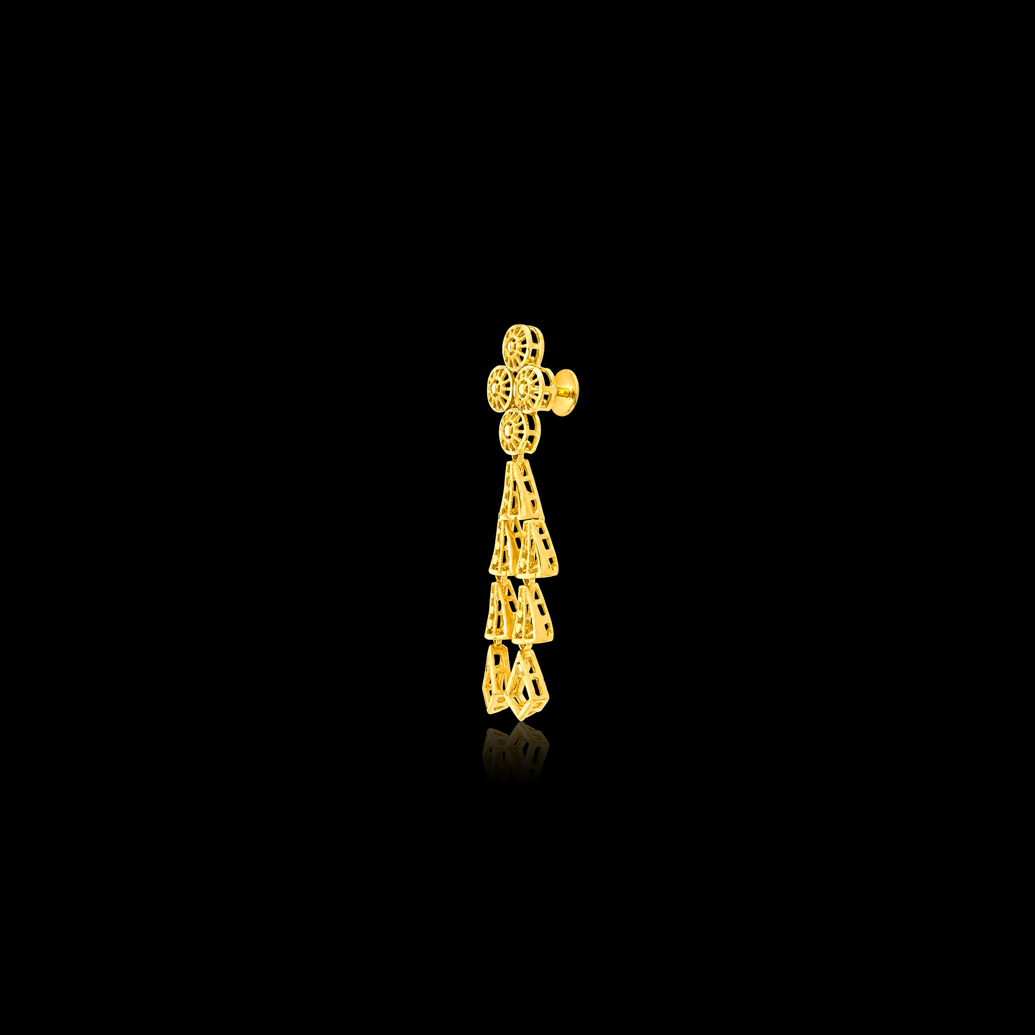 Golden Necklace Short with Golden Stud PGNS7-0301, PGHST87-061