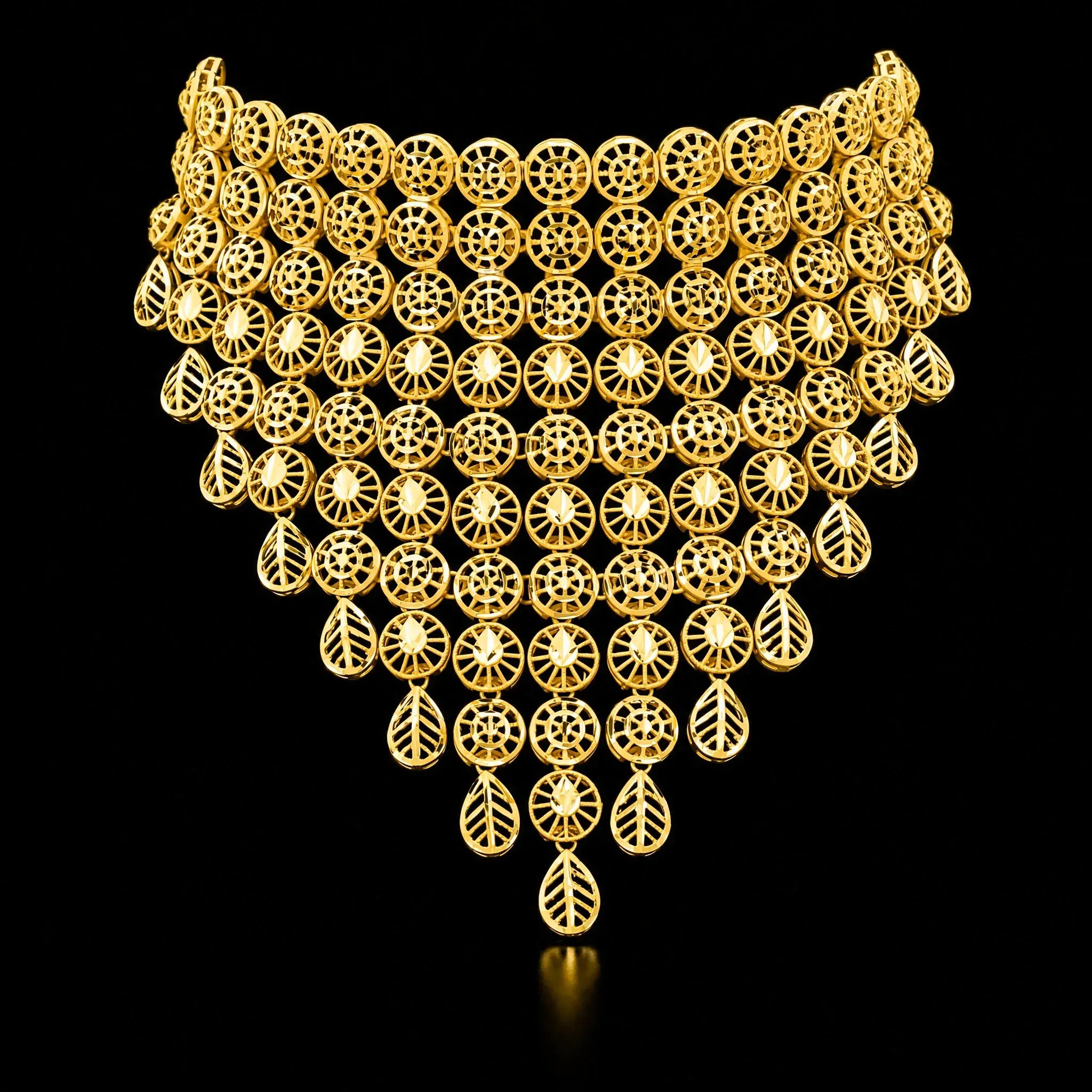 Golden Necklace Short with Golden Stud PGNS10-0301, PGHST90-061
