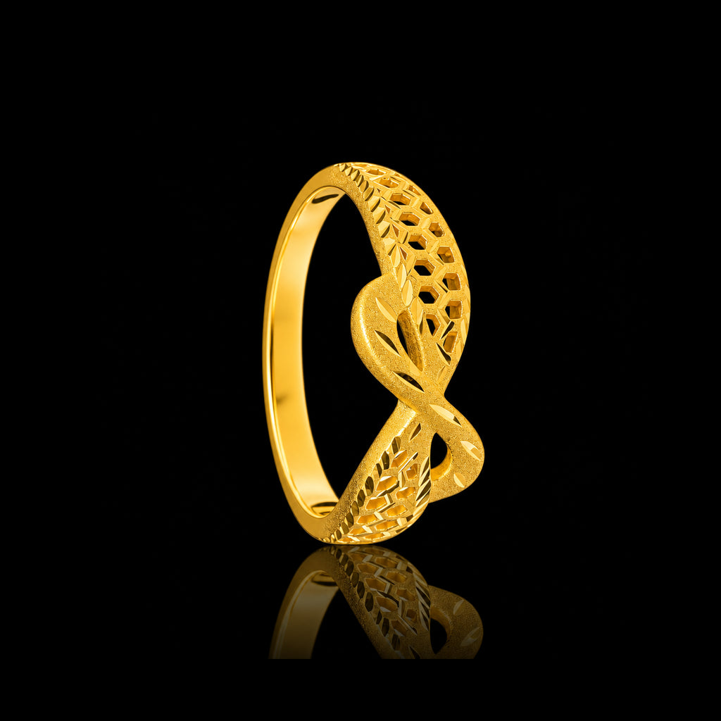 Infinity Lattice Band Ring Gold Layered