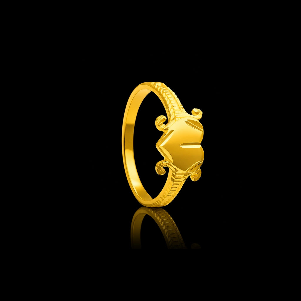 Bloom Ball Twin Band Ring Gold Layered