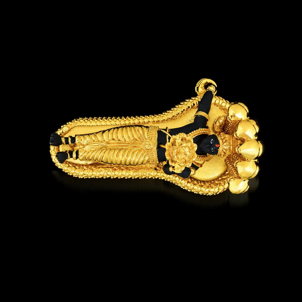 Ananthasayana Reclining Vishnu Resin Idol Gold Layered
