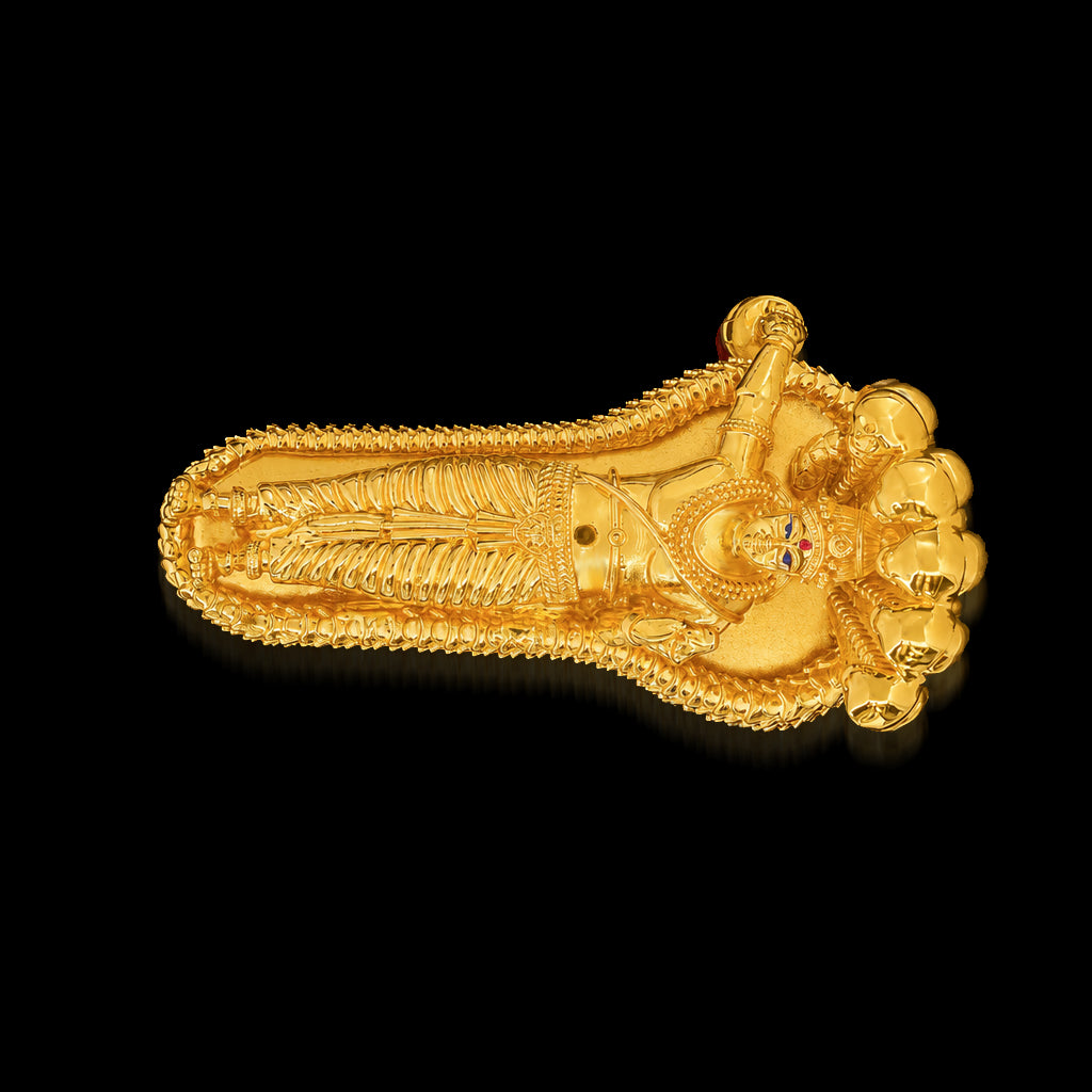 Ananthasayana Reclining Vishnu Resin Idol Gold Layered