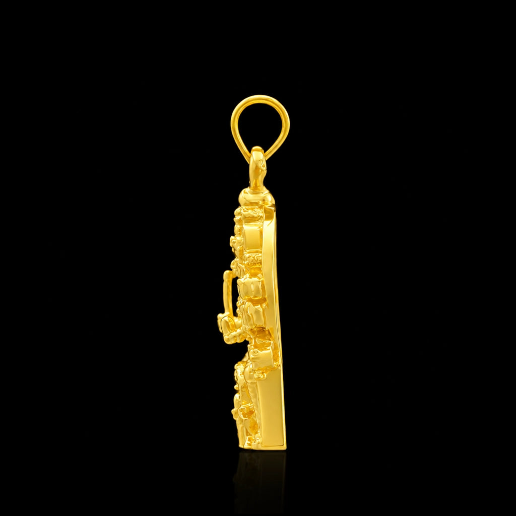 Vishnu Arch Throne Temple Pendant Gold Layered