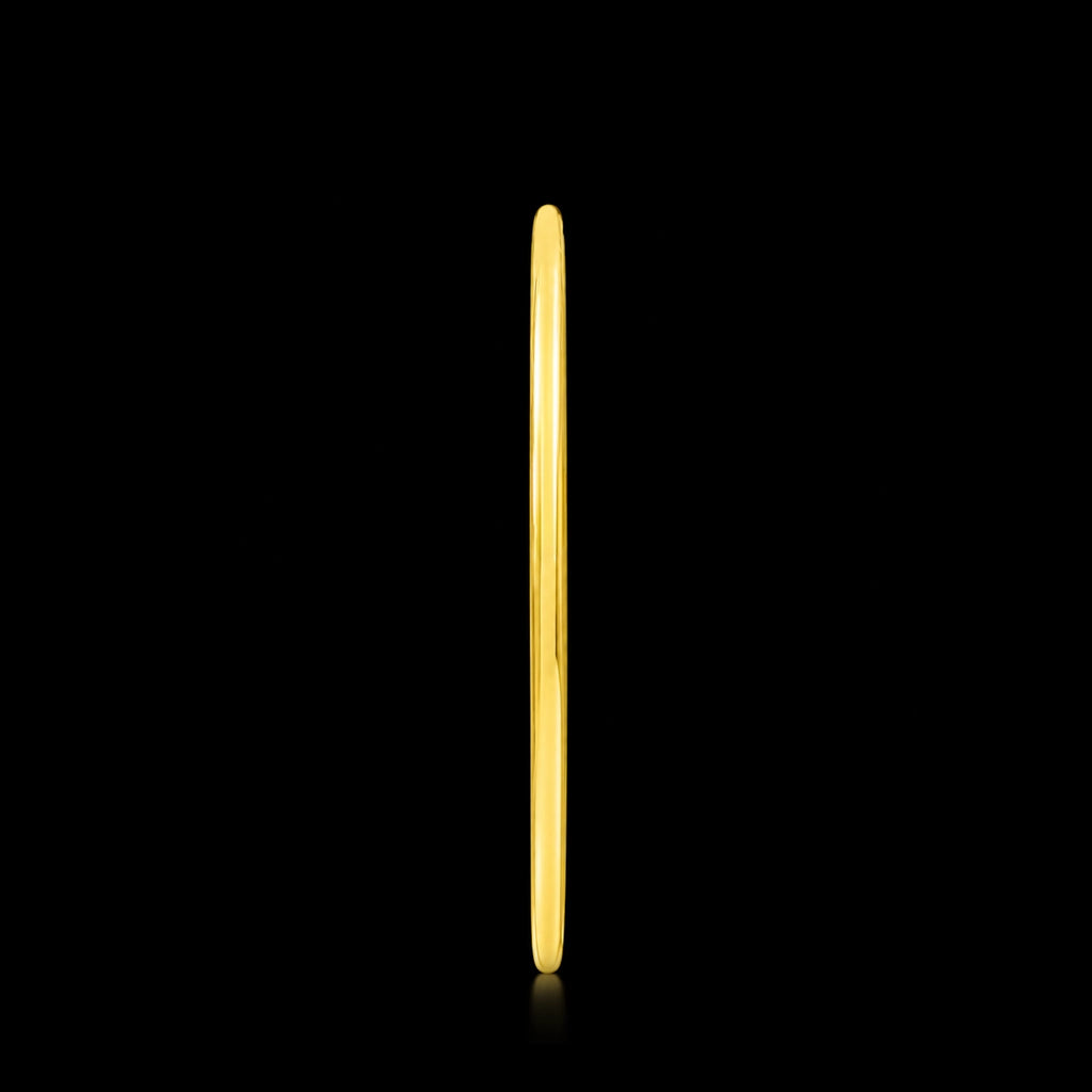 Plain Round Women's Bangle Gold Layered