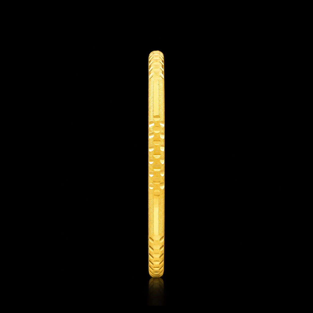 Fine Cut Women's Bangle Gold Layered