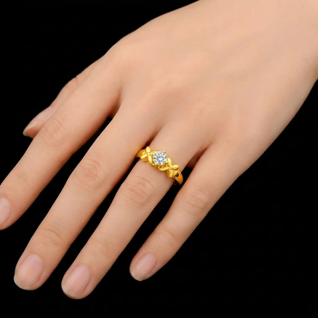 GOLDEN STONE RING PSR218W-021