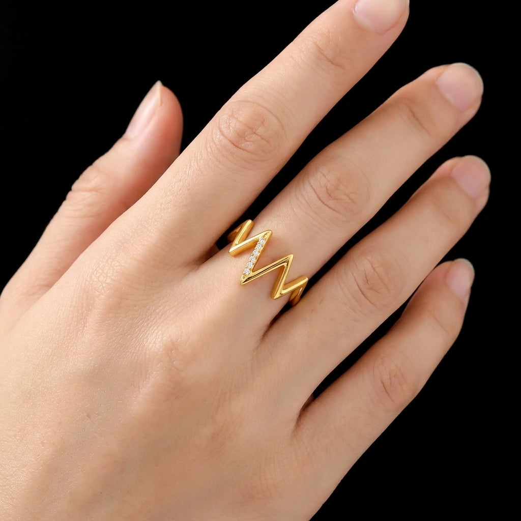 GOLDEN STONE RING PSR64W-051