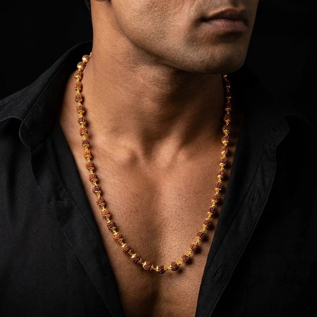 Sacred Rudraksham Bead Chain PRUC2-027