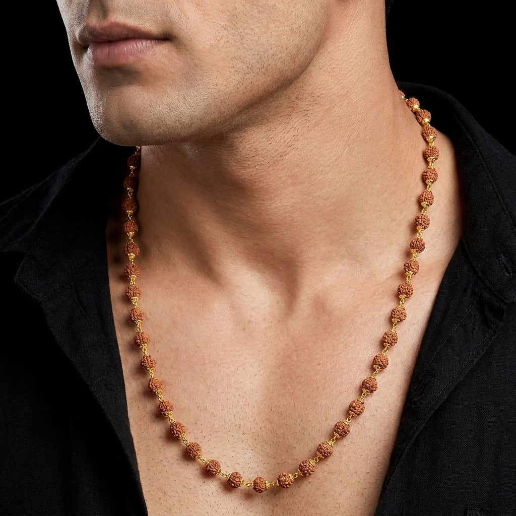 Silver Rudraksha chain MSLRUC1-008
