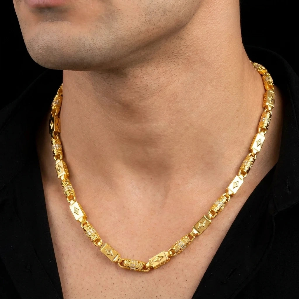 GENTS FRILL STONE CHAIN PSGCX7W-0031