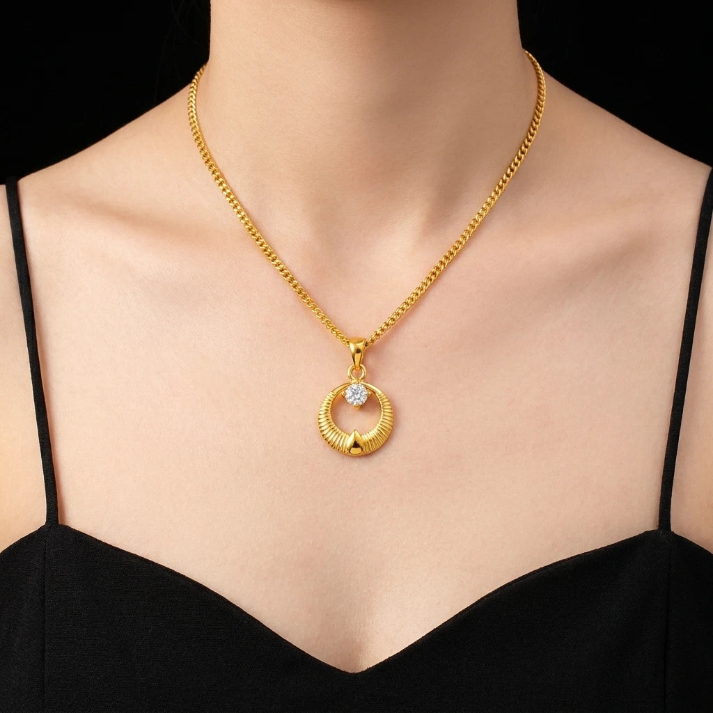 GOLDEN STONE PENDENT PSLT7W-06