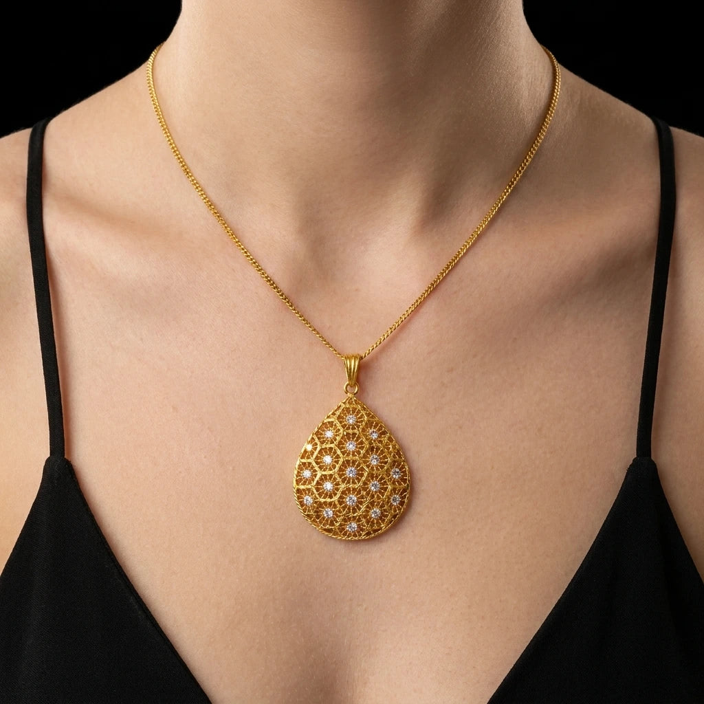 GOLD PENDANT PSLT34W-031