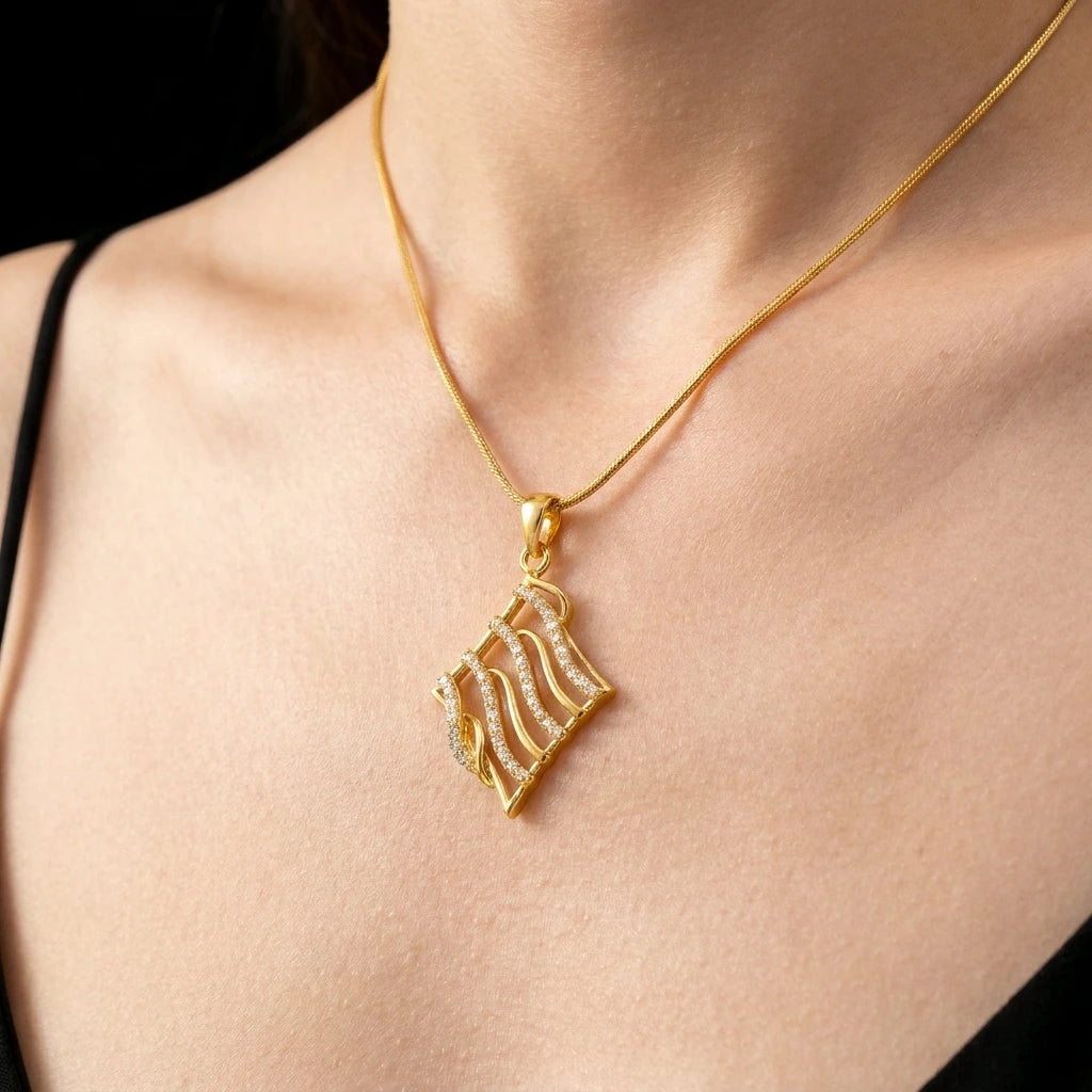 Golden Stone Pendant PSLT54W-051