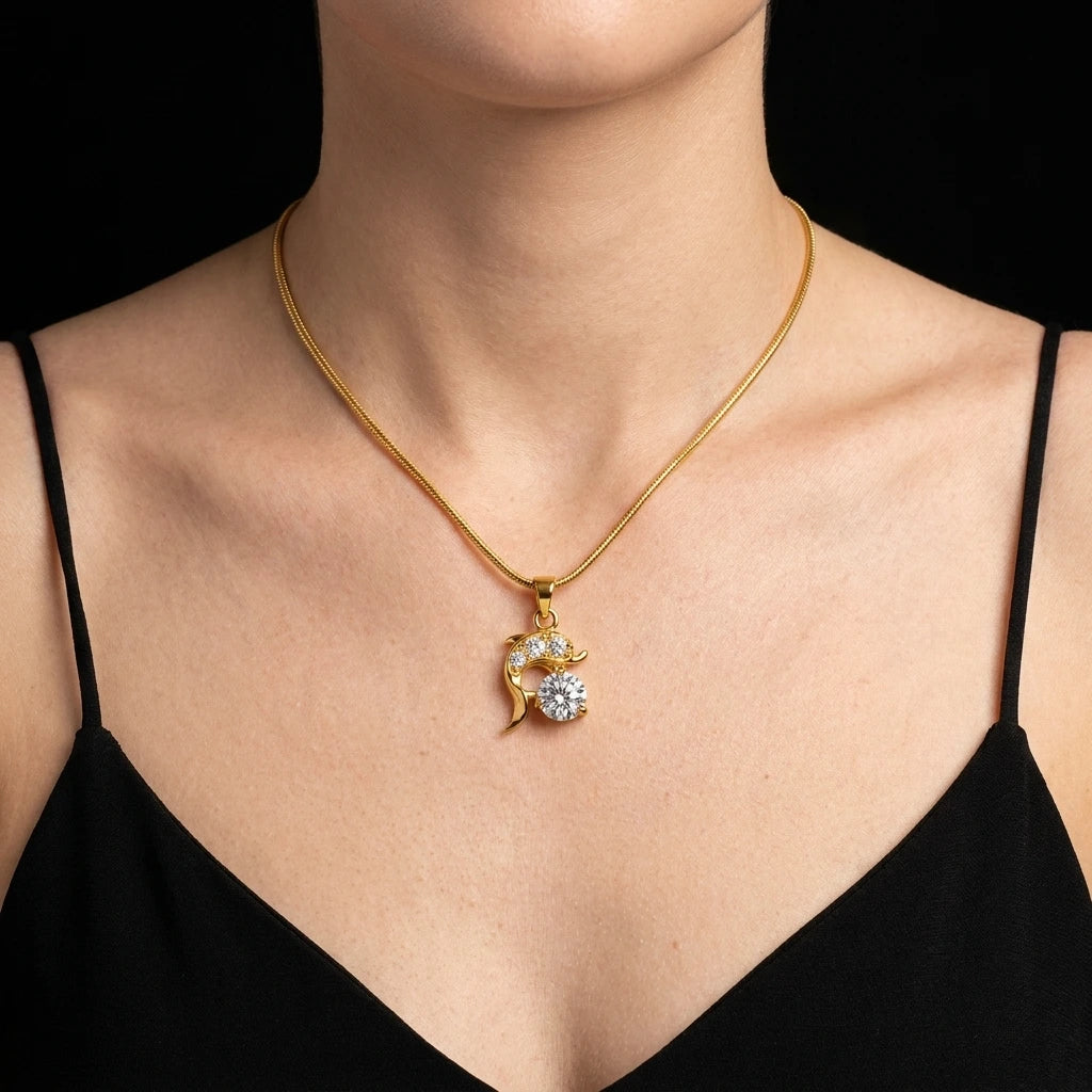 Golden Pendant PSLT101W-09