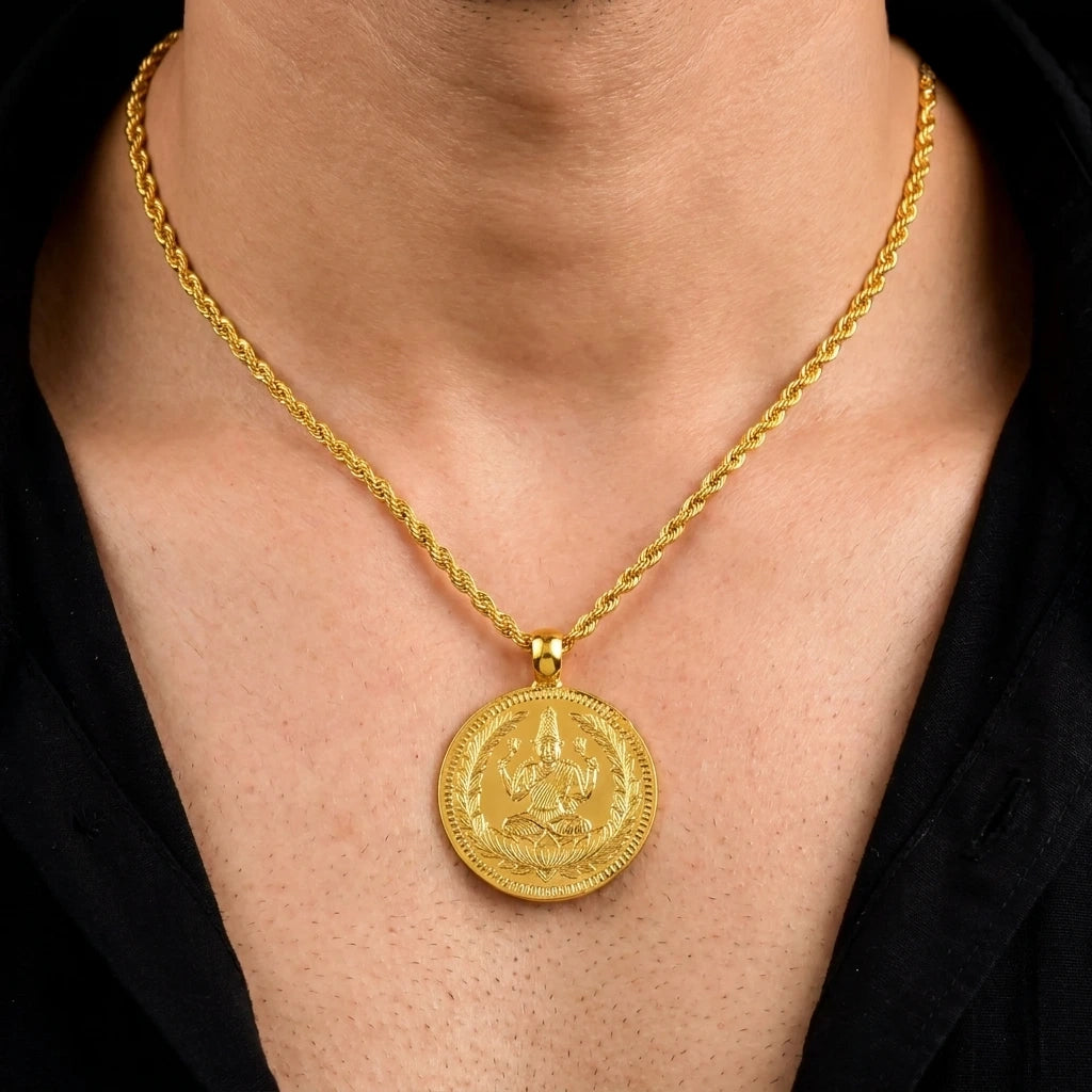 Gold Layered Coin Pendent PGLT106-09