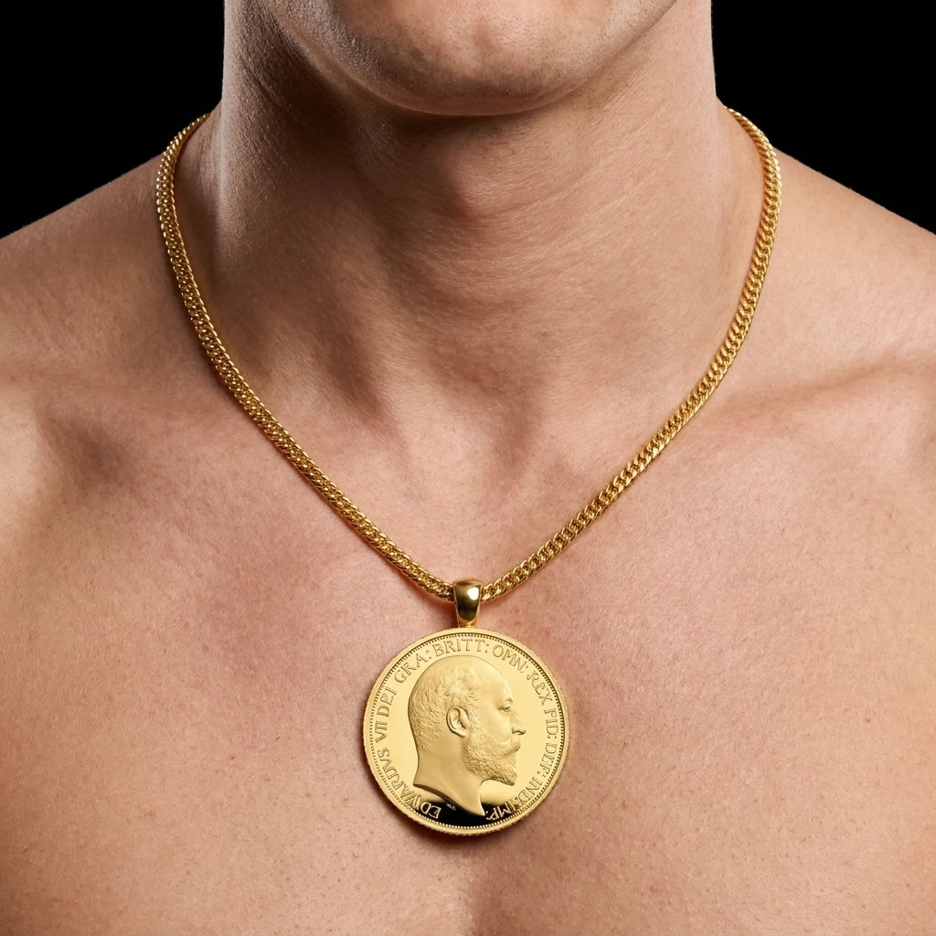 Gold Layered Coin Pendent PGLT45-07