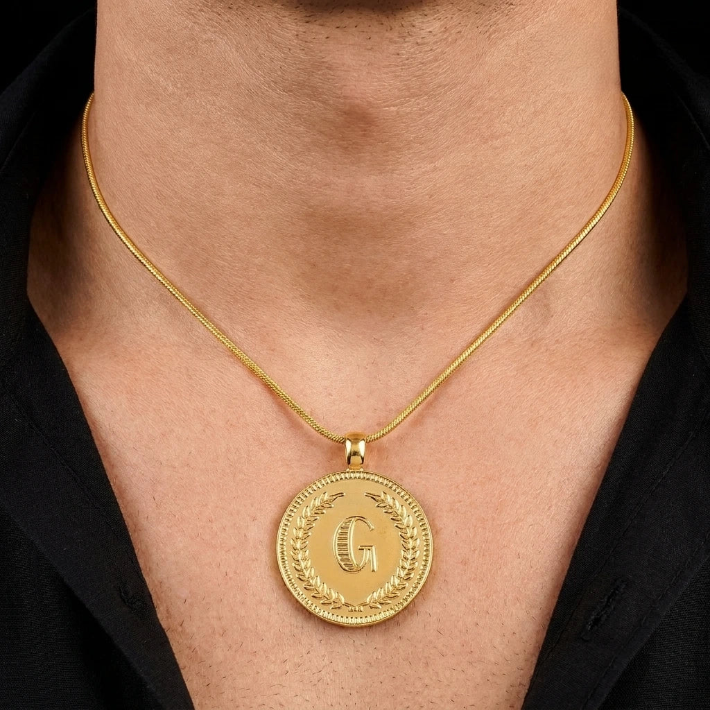 Gold Layered Coin Pendent PGLT282a-09