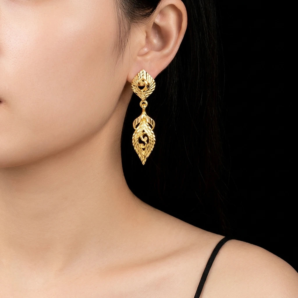 GOLDEN HANGING STUD PGHST327-001