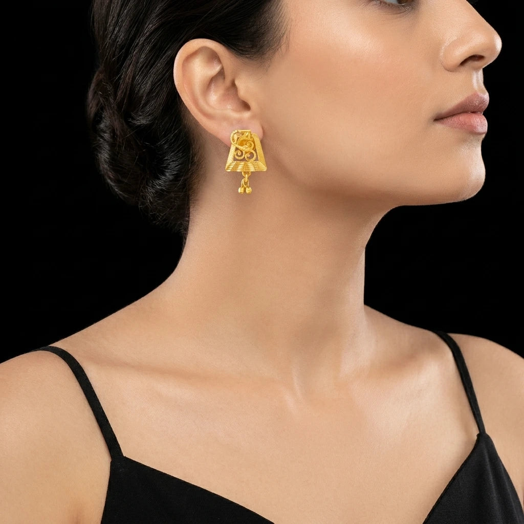 Golden Hanging Stud PGHST347-09