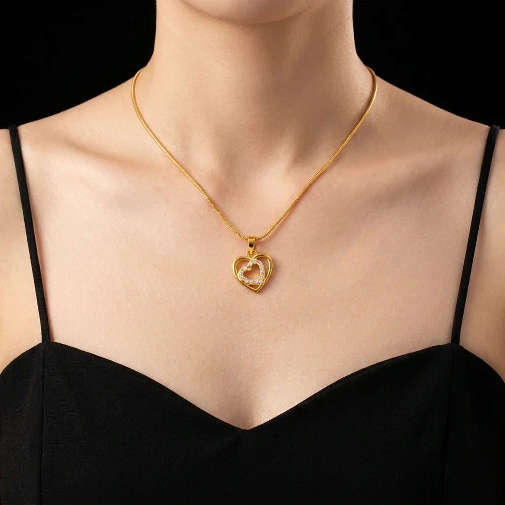 24CT Gold Layered Pendant PSLT104W-011