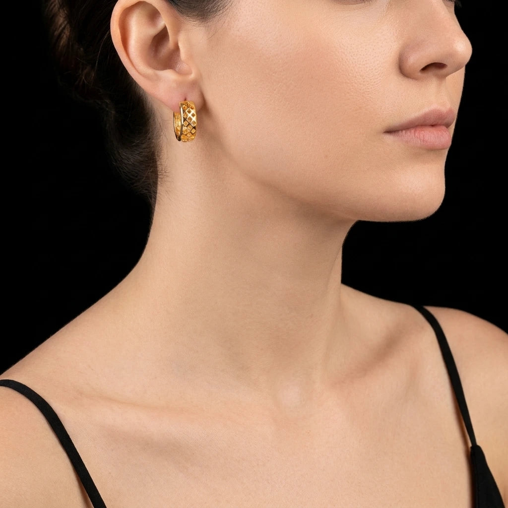 Golden Hoop Earring PGRST17-001