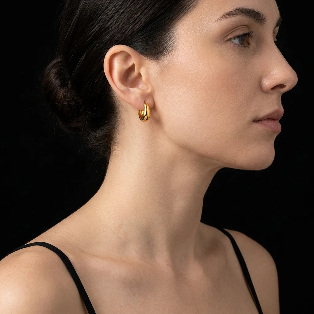 Golden Hoop Earring PGRST28-001