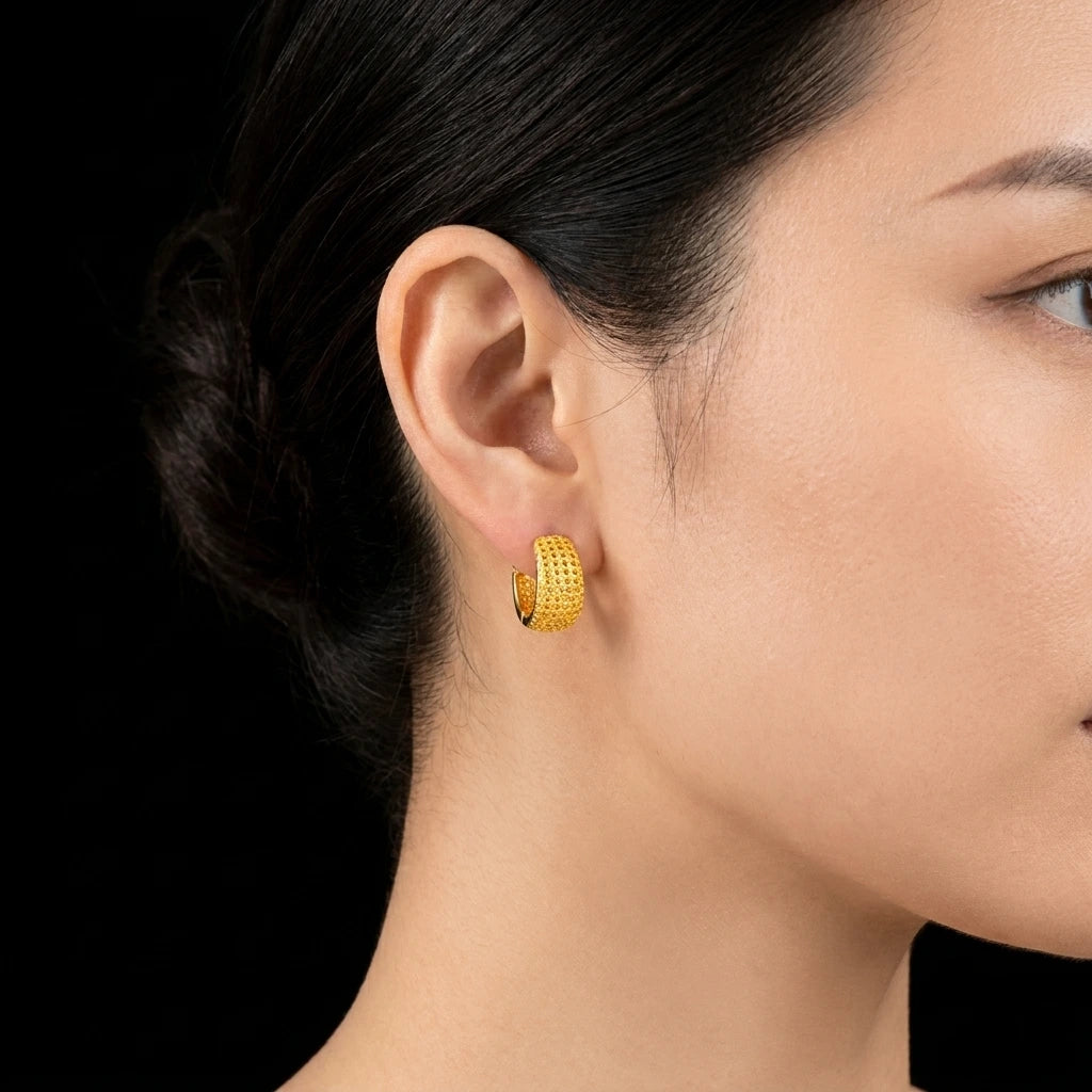 Golden Hoop Earring PGRST25-001