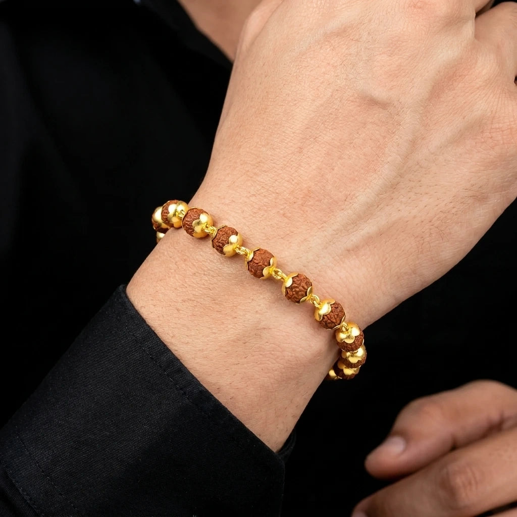 Traditional Red Sandal Mala Bracelet for Men & Women PREBR2-052