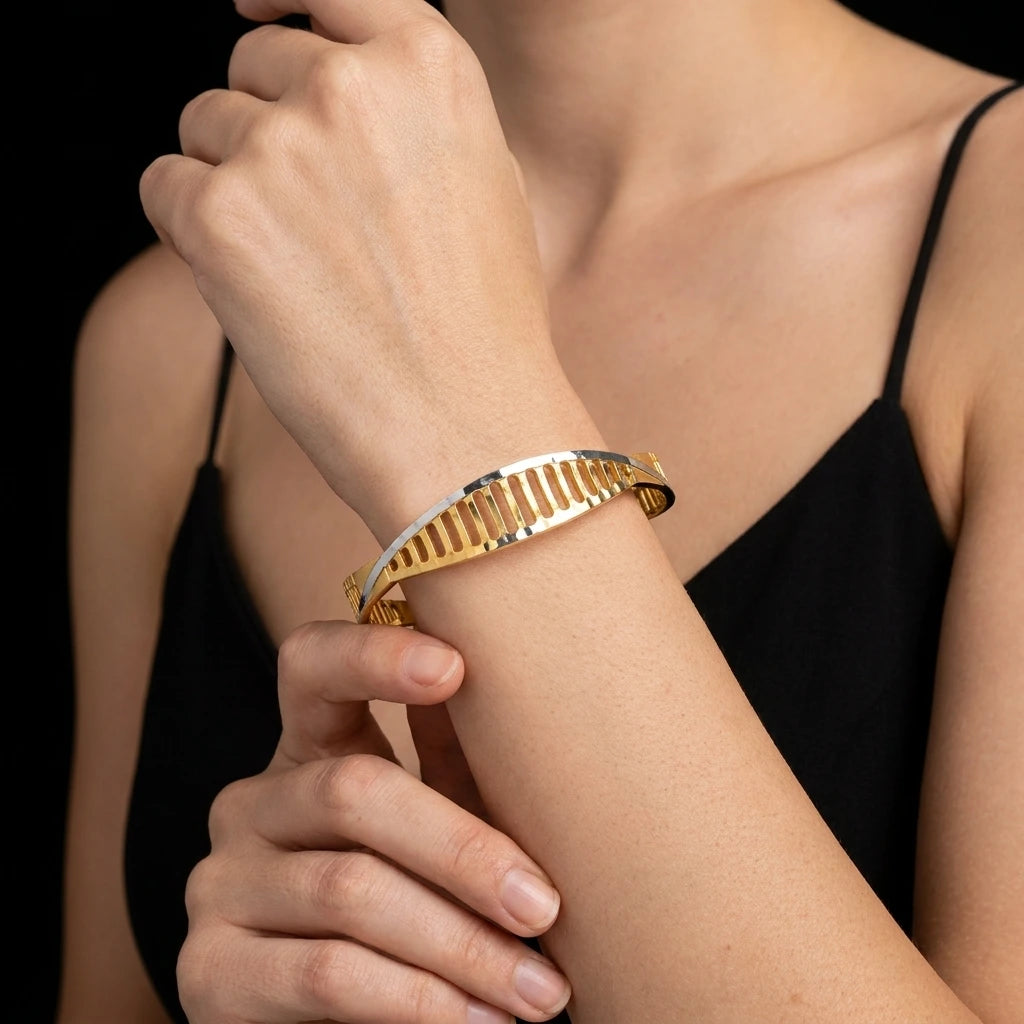 Rhodium Bangle PRGB277-091
