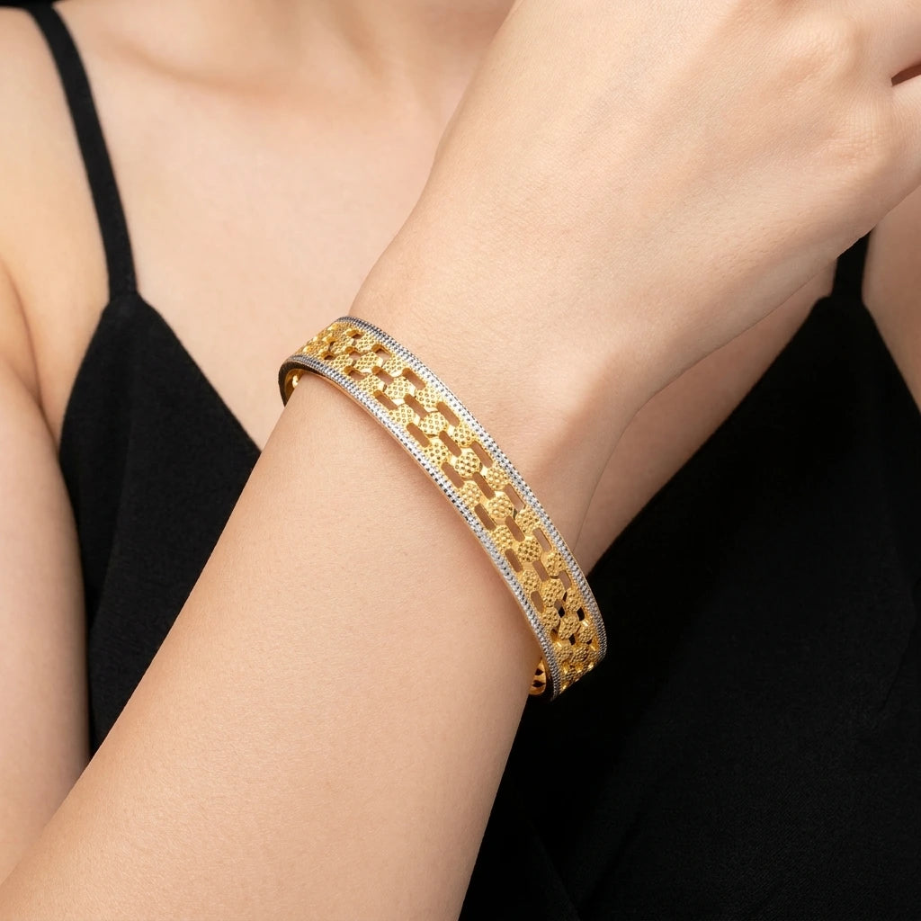 Rhodium Bangle PRGB95-032
