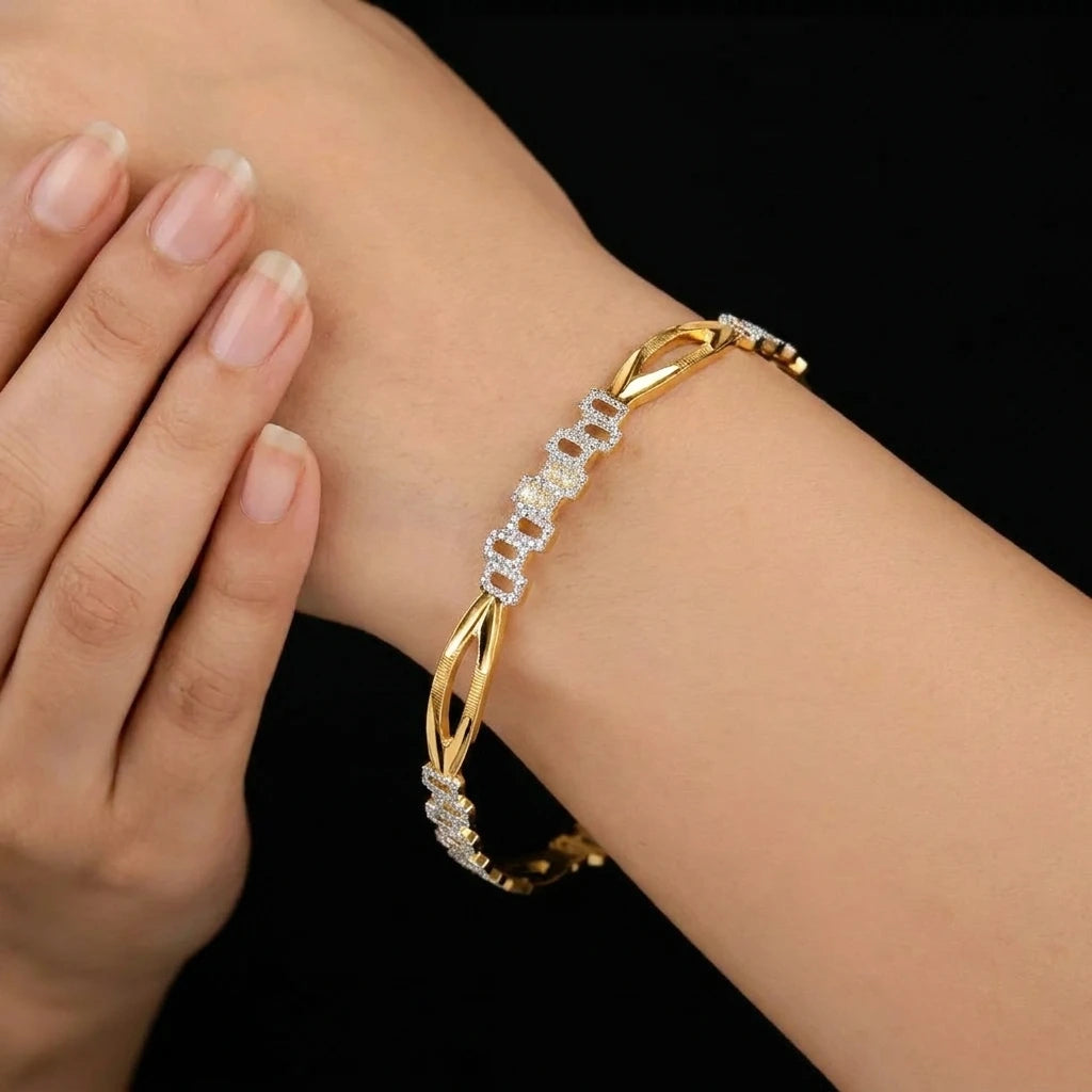 Rhodium Bangle PRGB64-061