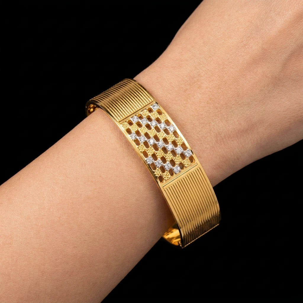 Rhodium Bangle PRGB34-003