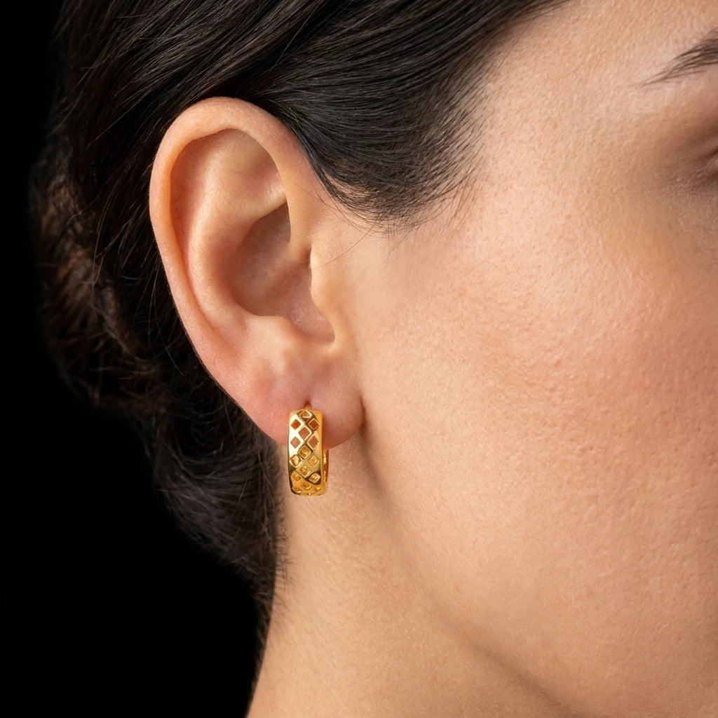 Golden Hoop Earring PGRST17-001