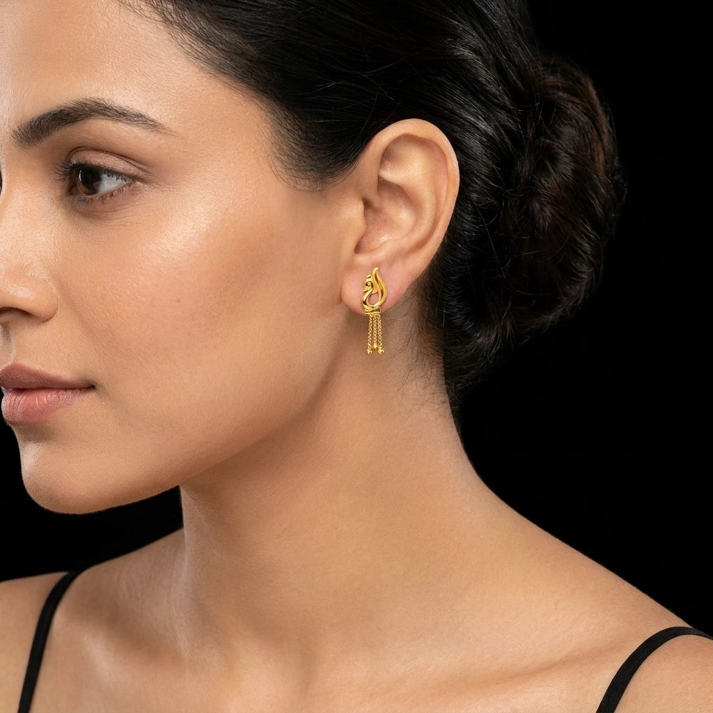Golden Hanging Stud PGHST339-09