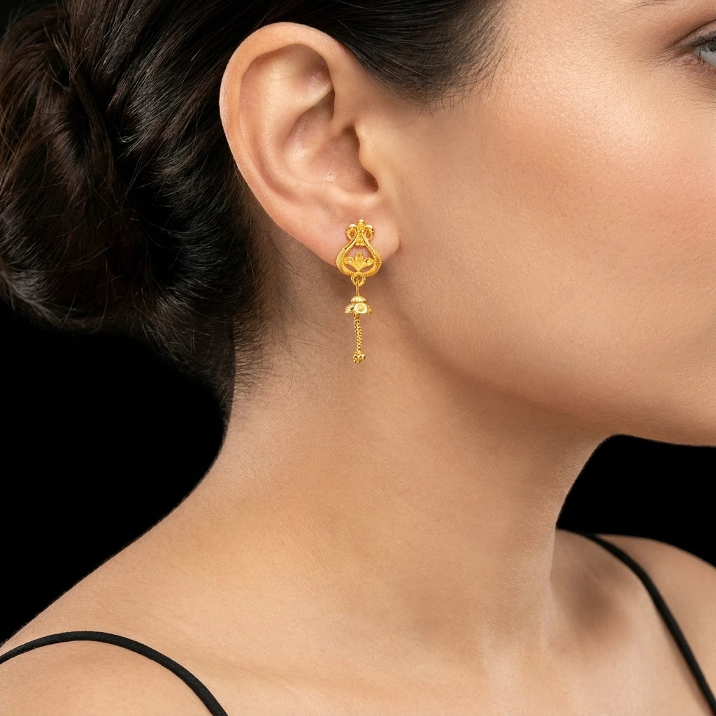 Golden Hanging Stud PGHST27-011