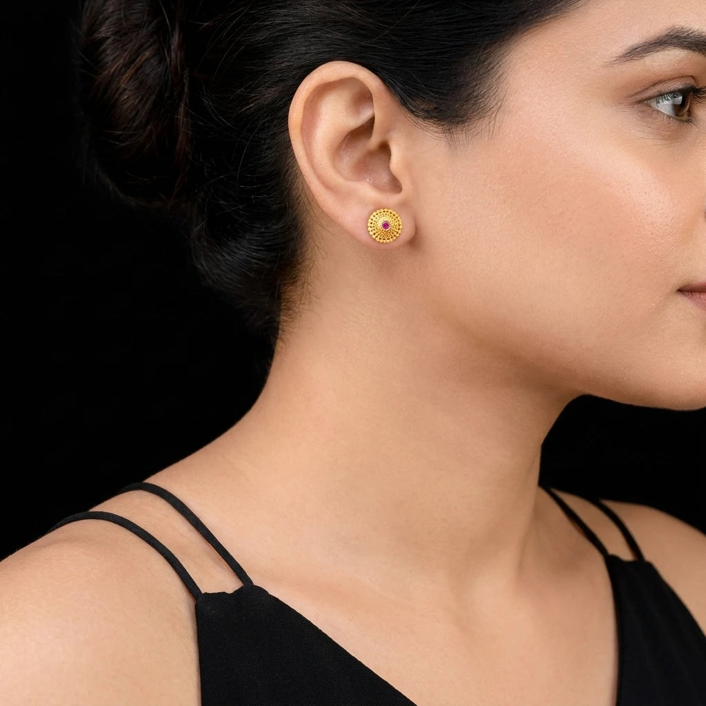Stone earring PSST91R-09