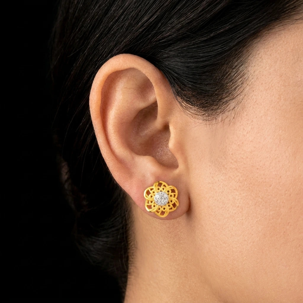Stone earring PSST85W-09