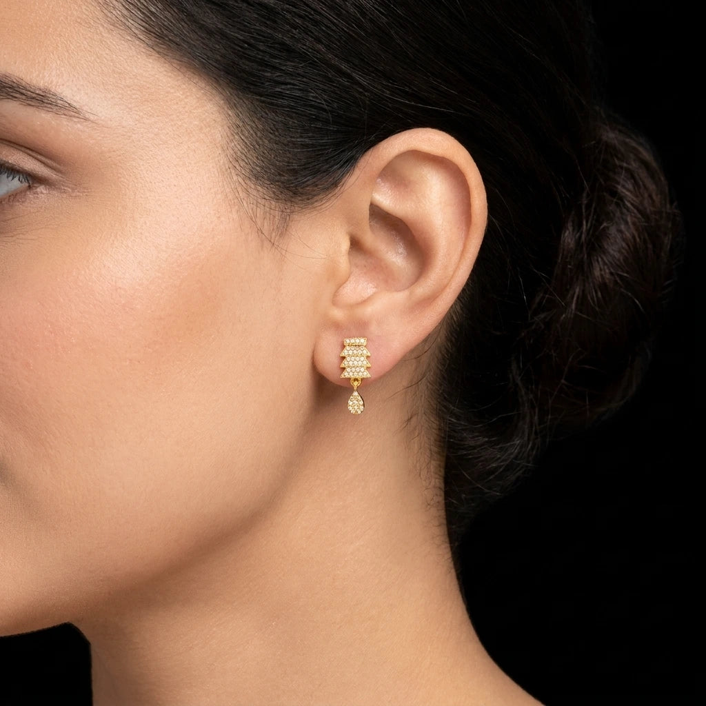 GOLDEN HANGING STUD PSHST266W-041