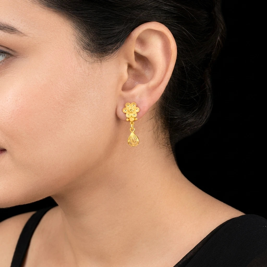 Golden Hanging Stud PGHST394-001