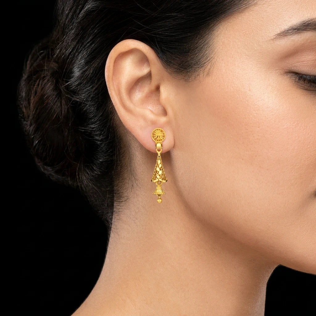 Golden Hanging Stud PGHST44-041