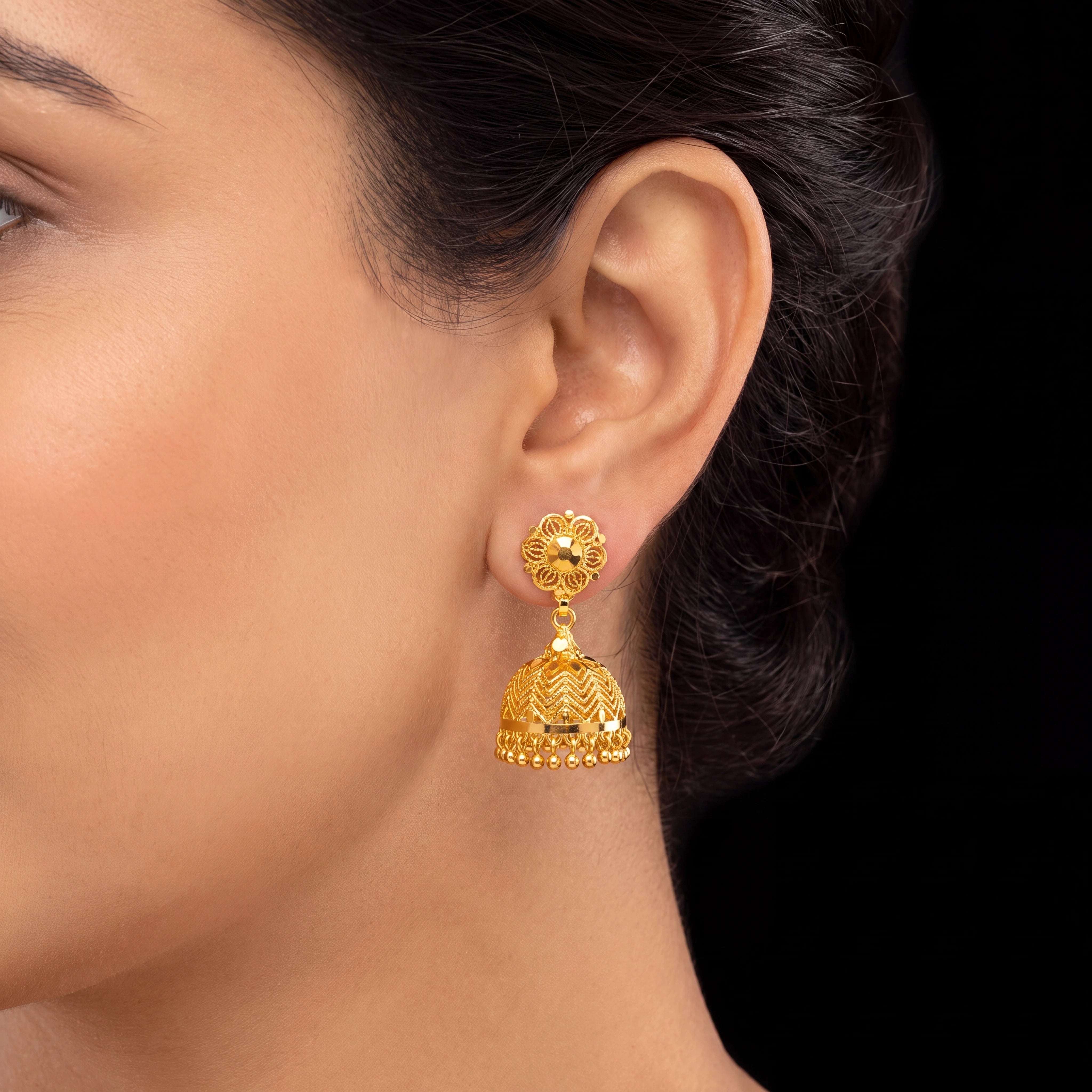 Golden Jimikka Earring  PGJST63-081
