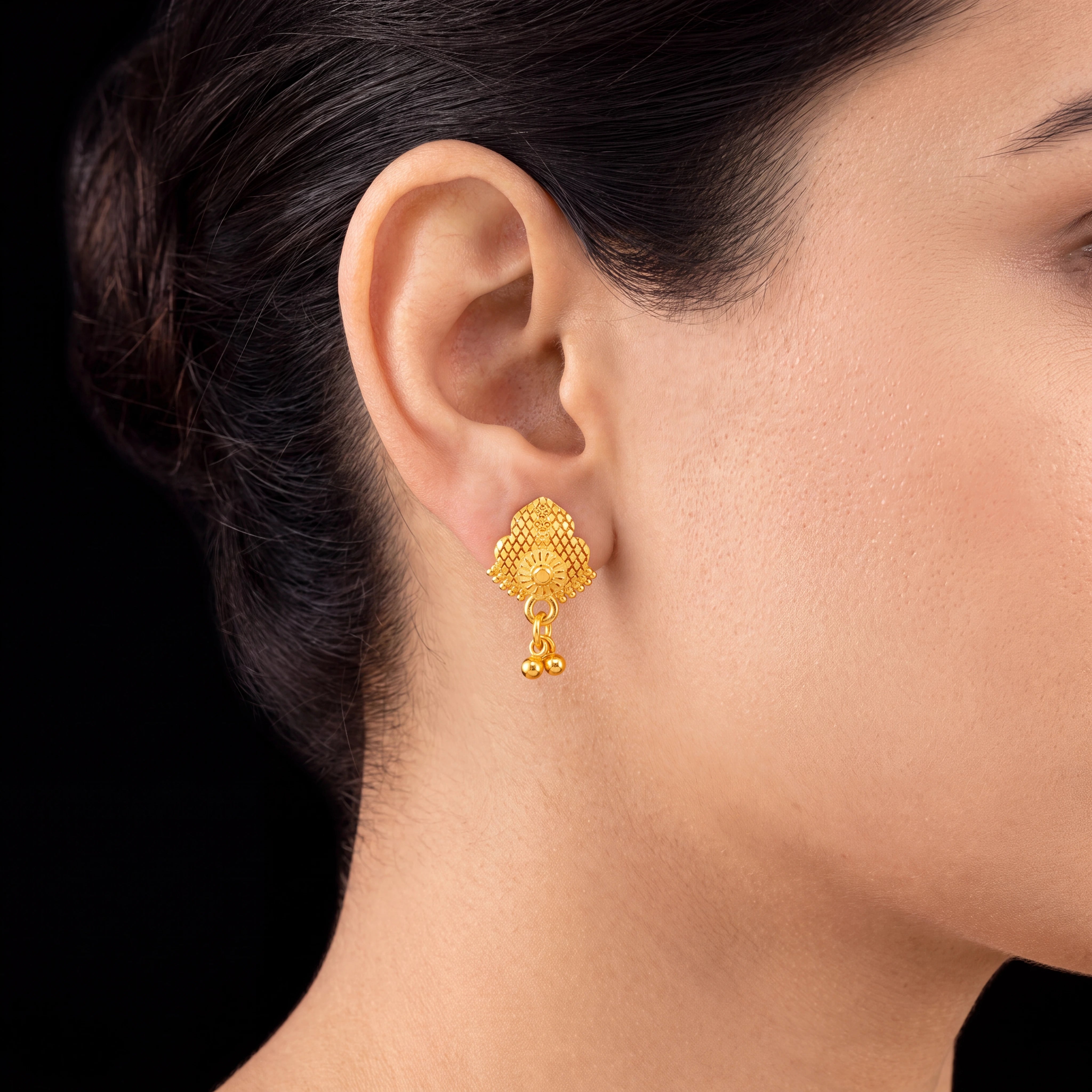 Golden Hanging Stud PGHST344-09