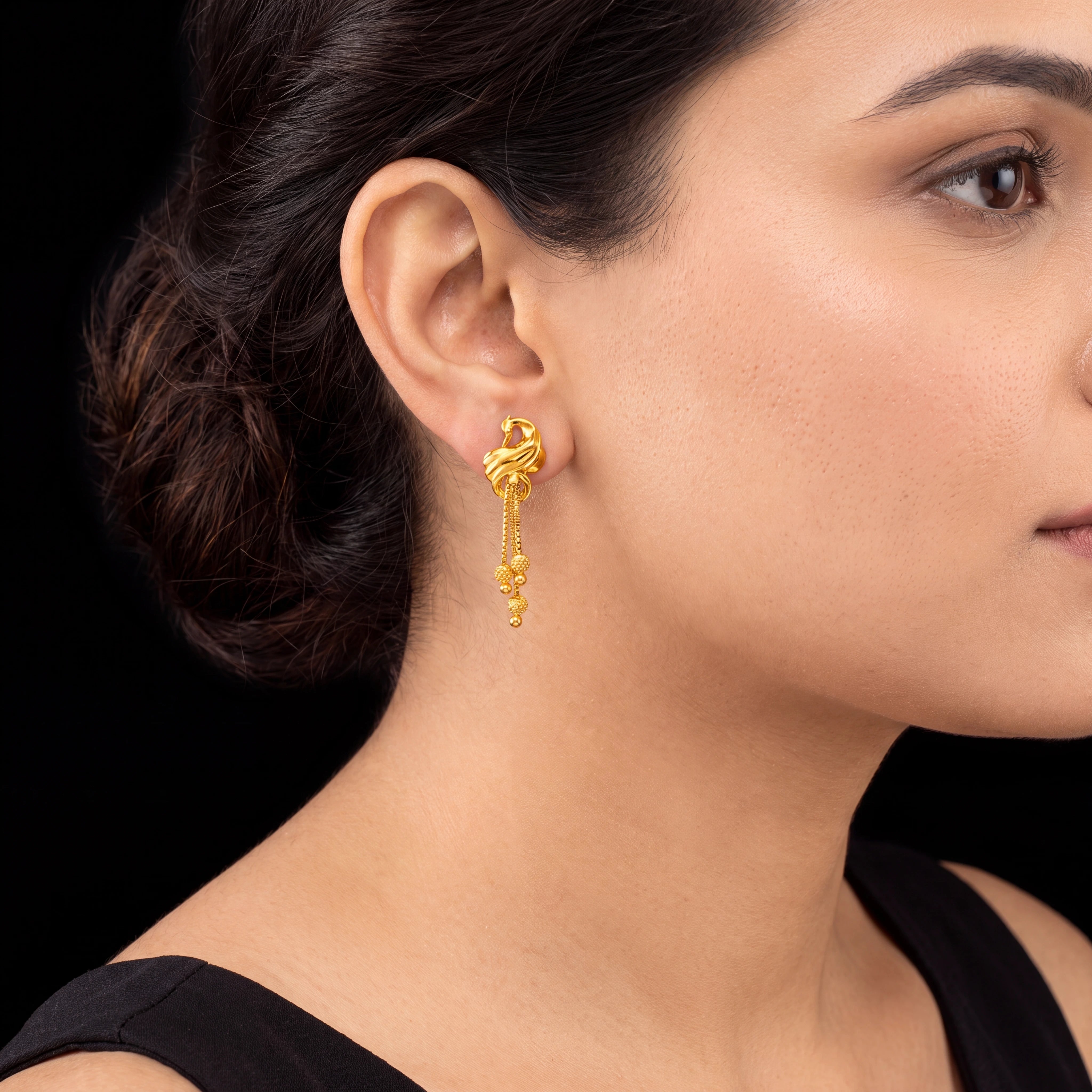 Golden Hanging Stud PGHST65-021