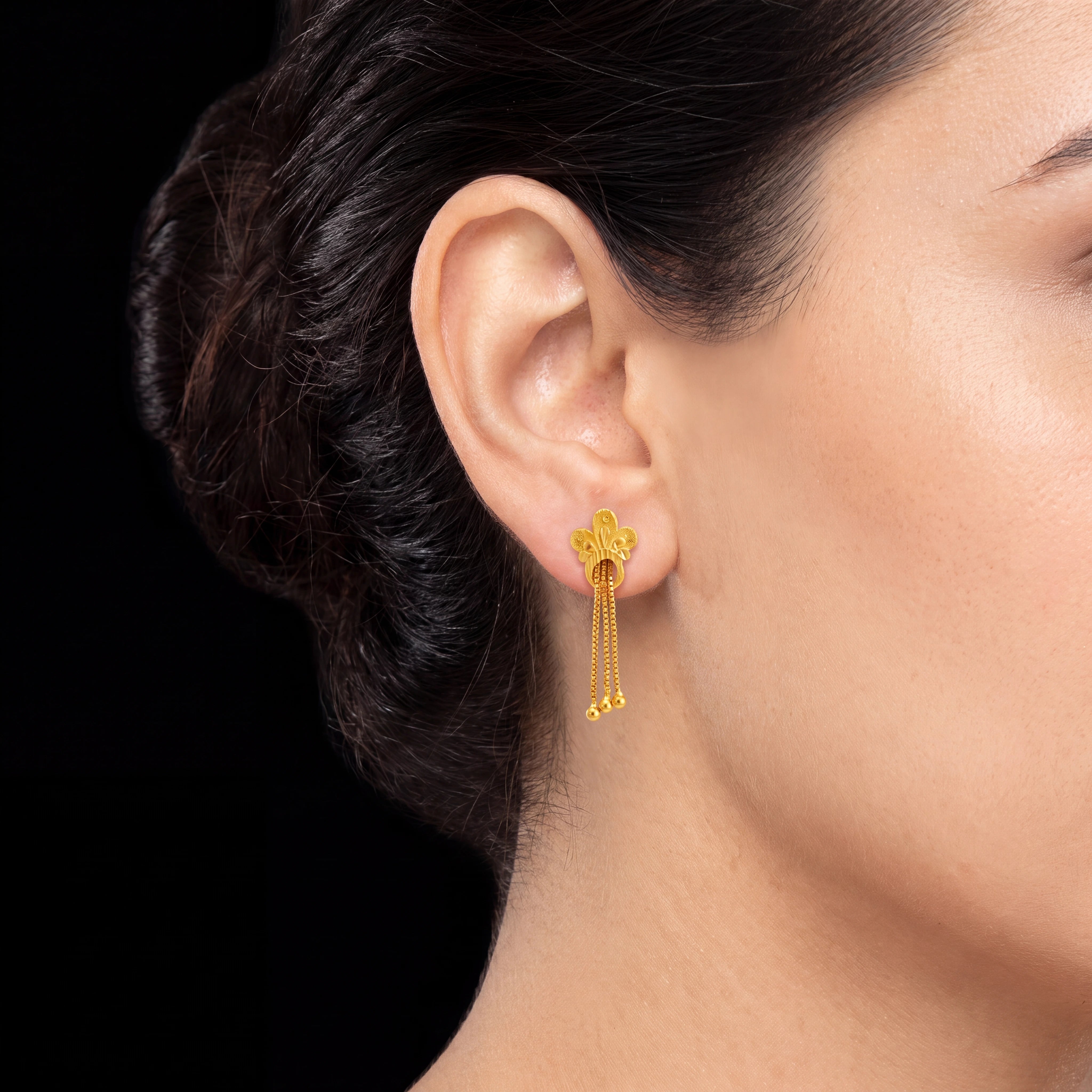 Golden Hanging Stud PGHST60-021