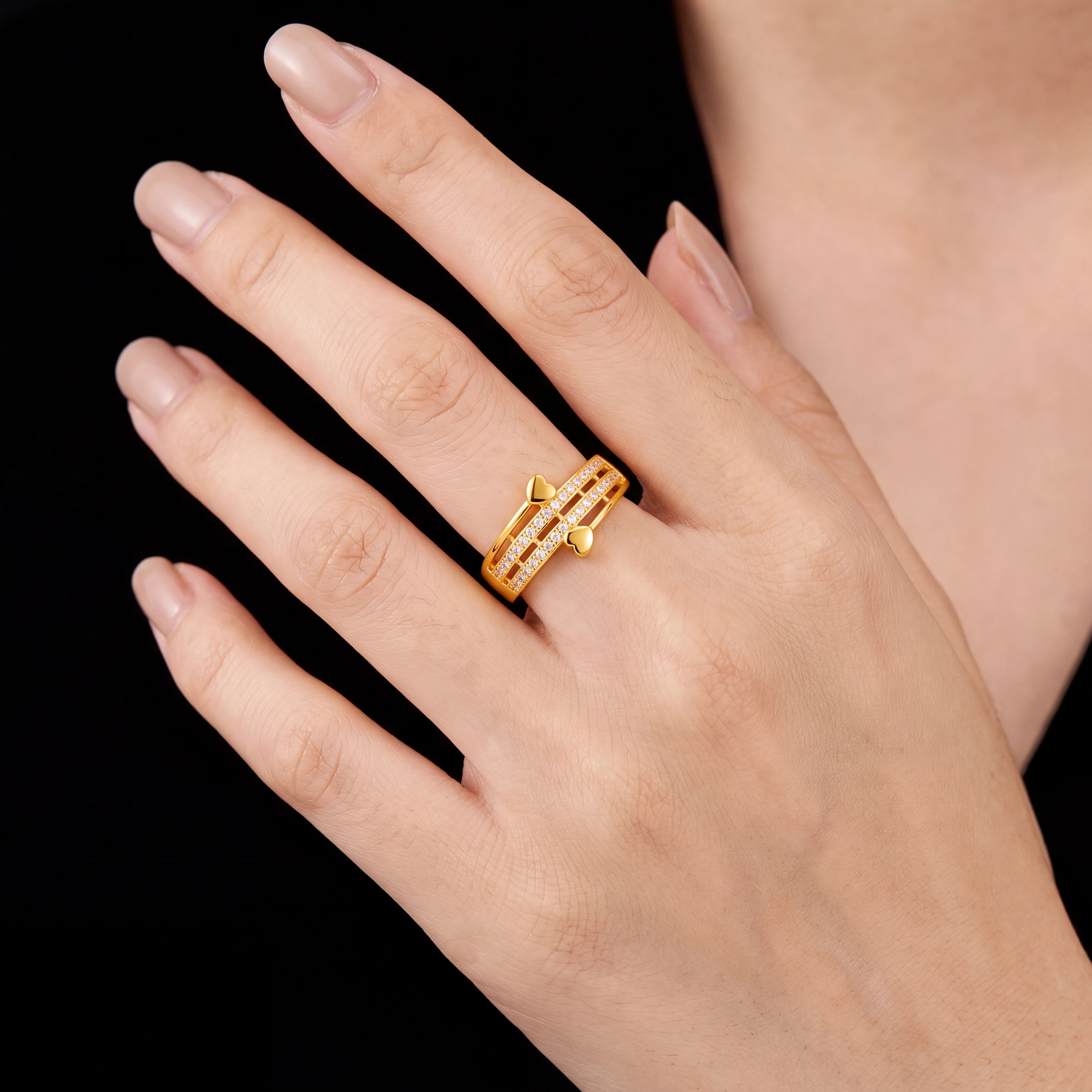 Adjustable Stone Ring PSR62W-041