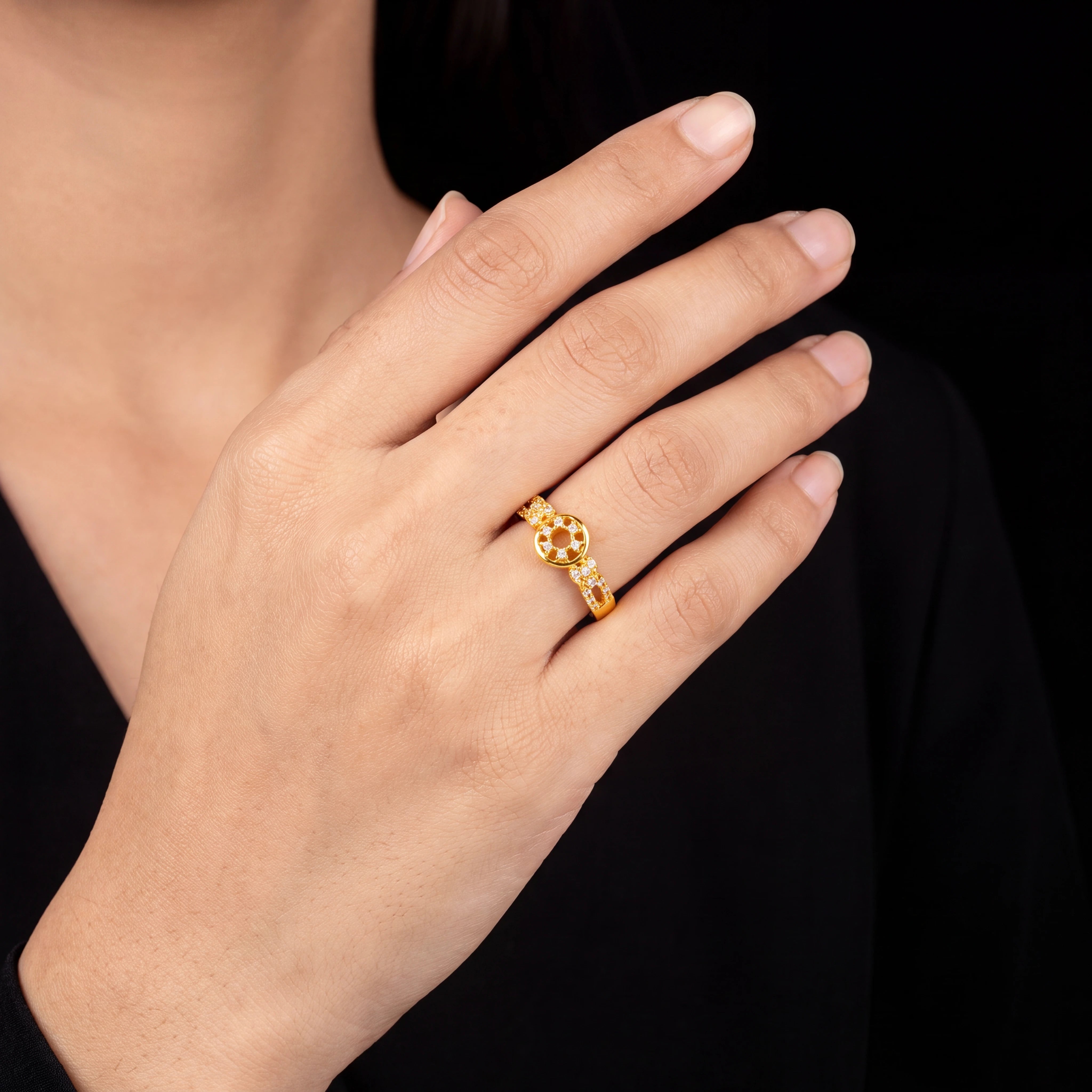 Adjustable Stone Ring PSR61W-041