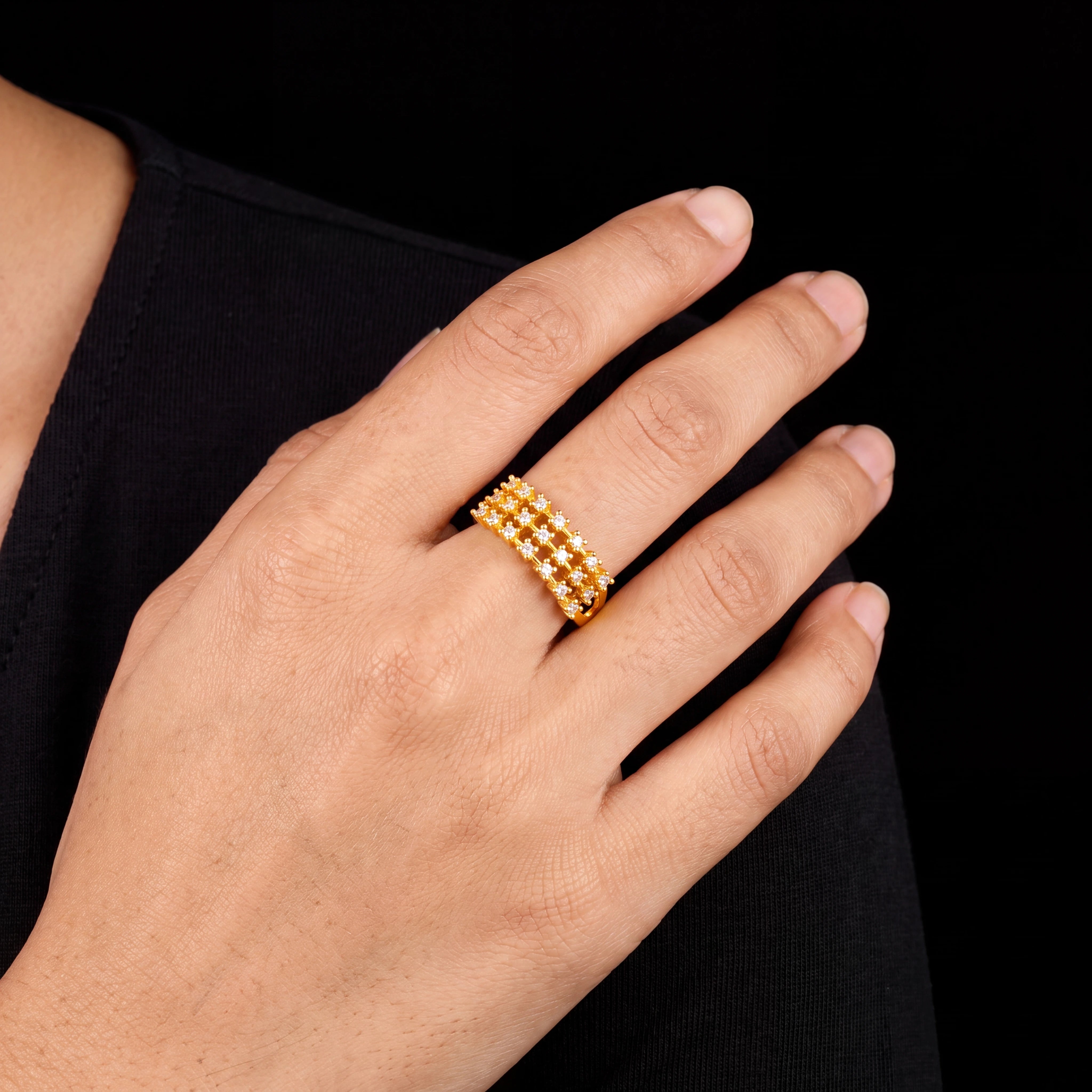Stone Adjustable Ring PSR40W-061