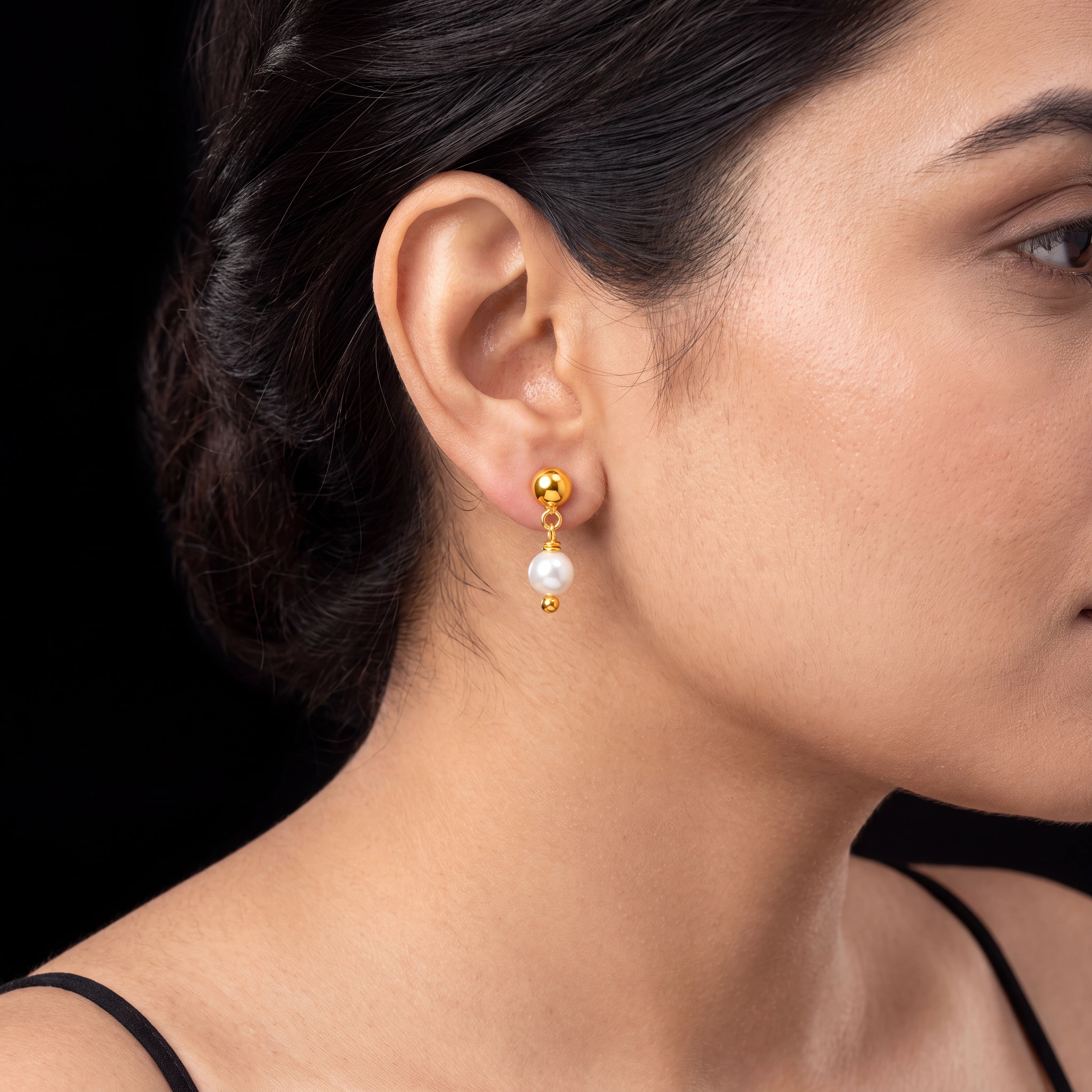 Golden Hanging Stud PGHST398-001